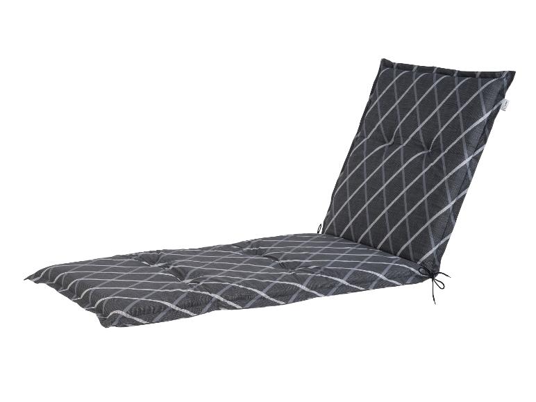 Grijs ligstoelkussen met ruitpatroon