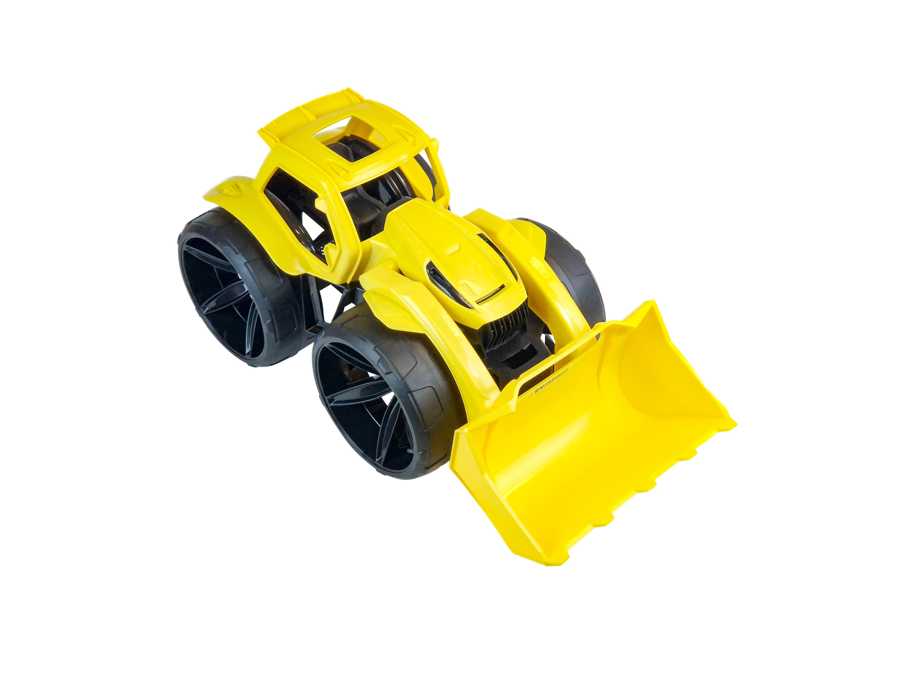 WADER Maximus kiepwagen of bulldozer (Laadwagen geel) afbeelding