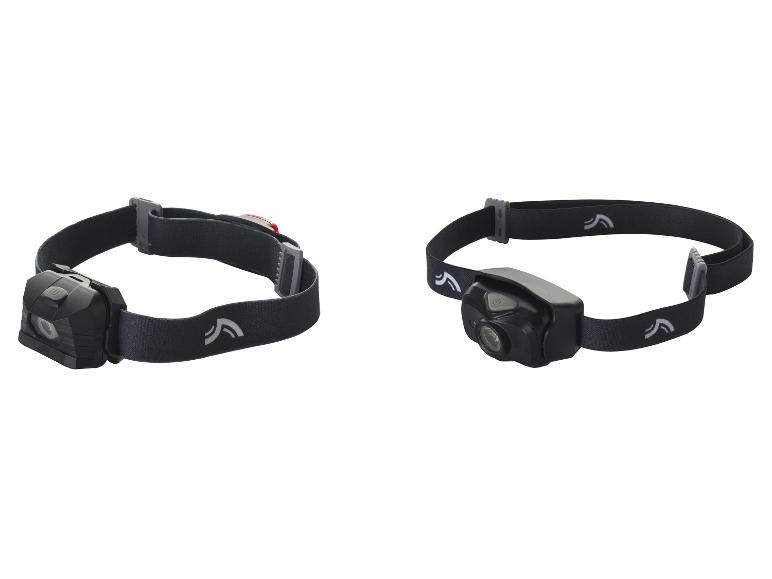 Twee zwarte hoofdlampen met verstelbare banden.