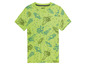 Groen T-shirt met ruimteschip-, astronaut- en planeetprint.