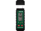 Digitale vochtmeter met display dat 0.0% vocht in beton en 21.6°C toont.