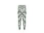 Groen-wit gestreepte babypyjama broek.