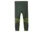 Donkergroene sportlegging met geelgroene details.