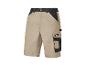 Parkside beige en zwarte werkshorts.