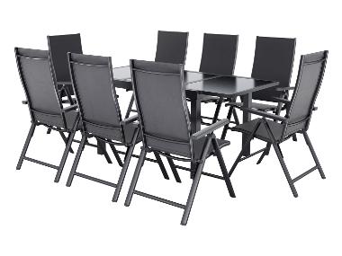 LIVARNO home Uitschuifbare aluminium tuintafel Houston set