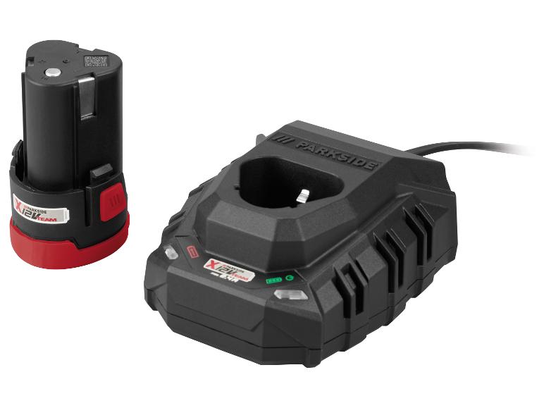 12V accu en snellader met LED-indicatoren
