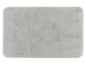 Een grijs badmatje met een pluche textuur.