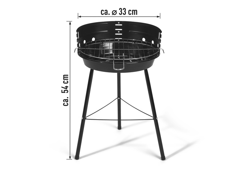 Ga naar volledige schermweergave: GRILLMEISTER Ronde barbecue Ø 33 cm - afbeelding 5