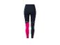 Sportleggings in donkerblauw en fuchsia.