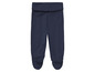 Donkerblauwe baby leggings met voetjes