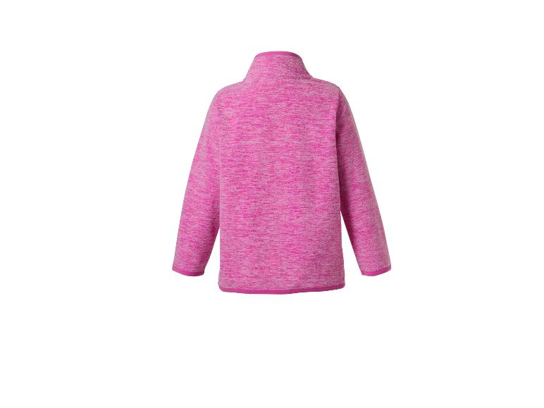 Roze fleecejack voor dames, achteraanzicht