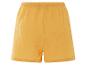 Gele shorts van zachte stof.