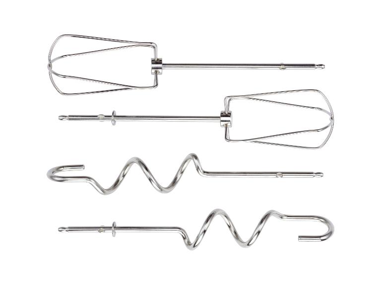 Mixer accessoires: twee kloppers en twee deeghaken.