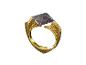 The Noble Collection Horcrux ring met een gouden band en een zwarte piramidevormige steen