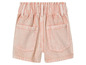 Lichtroze denim short met elastiek in de taille.