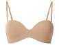 Huidkleurige strapless beha met voorgevormde cups