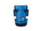 Blauwe kinderautostoel met Stitch- en bloementhema