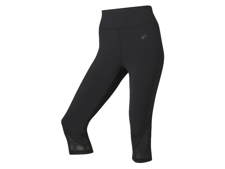 Zwarte 3/4 leggings met mesh details.