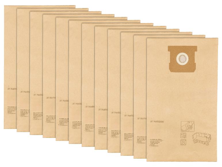 Pak Parkside stofzuigerzakken van kraftpapier.