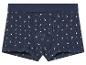 Donkerblauwe boxershorts met palmenprint.