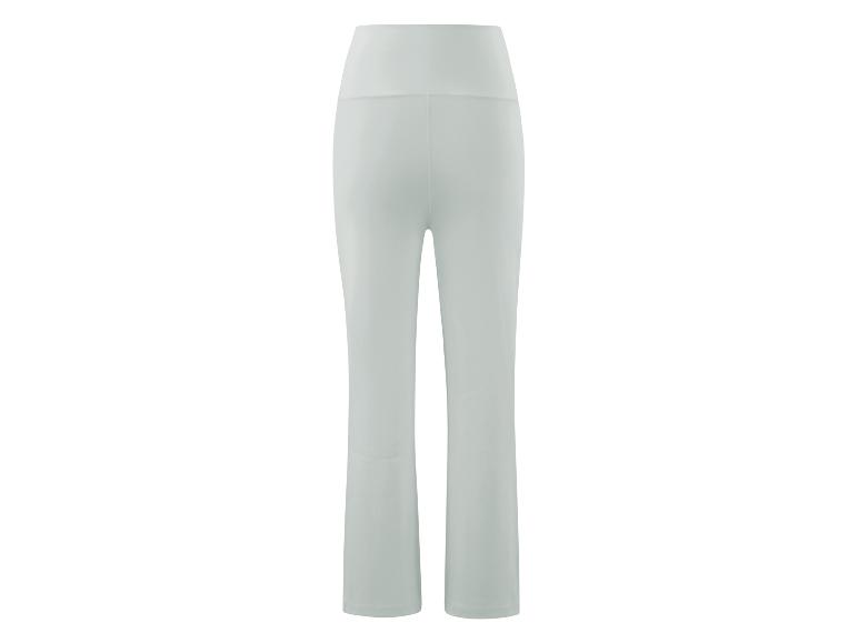 Lichtgroene sportbroek met hoge taille.