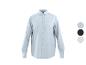 Herenoverhemd met lange mouwen, lichtblauw, met drie kleuropties.