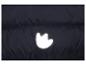 Donkerblauwe gewatteerde jas met reflecterend logo
