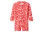Rood kinderzwempak met lange mouwen en witte bloemenprint.