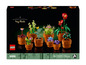 Lego Icons set met kleine planten, waaronder een cactus en een vleesetende plant.