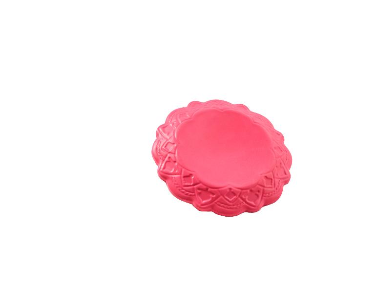 Roze siliconen bakvorm met bloemenpatroon