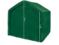Groene opbergtent van 180 cm hoog en 130 cm zijhoogte.