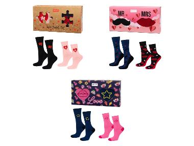 Soxo 2 paar valentijnssokken