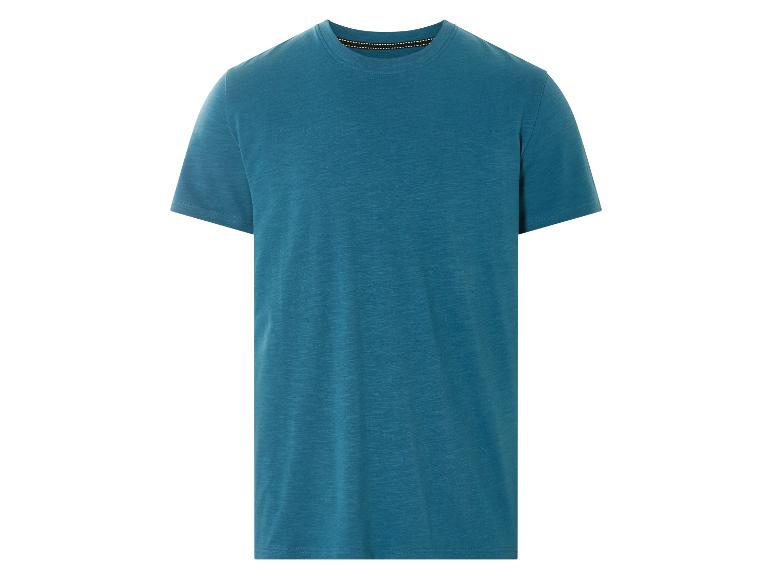 Kort mouw turquoise t-shirt.