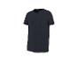 Donkerblauw T-shirt met korte mouwen en ronde hals.