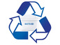 Een MaxTra+ waterfilter in een recycle symbool.