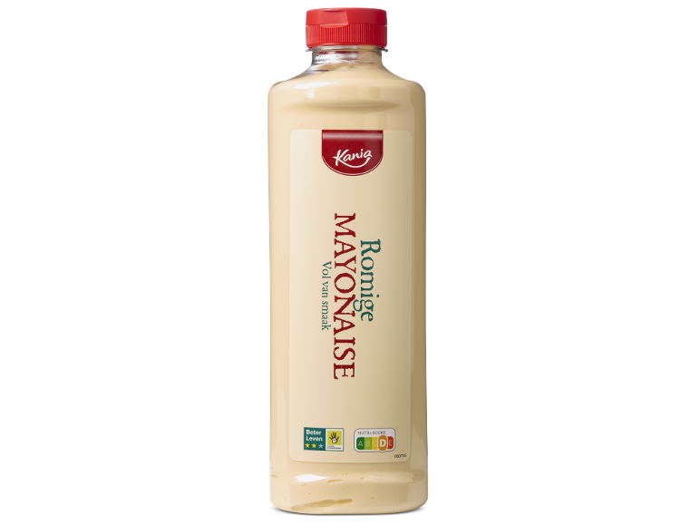 Kania romige mayonaise in een handige knijpfles.