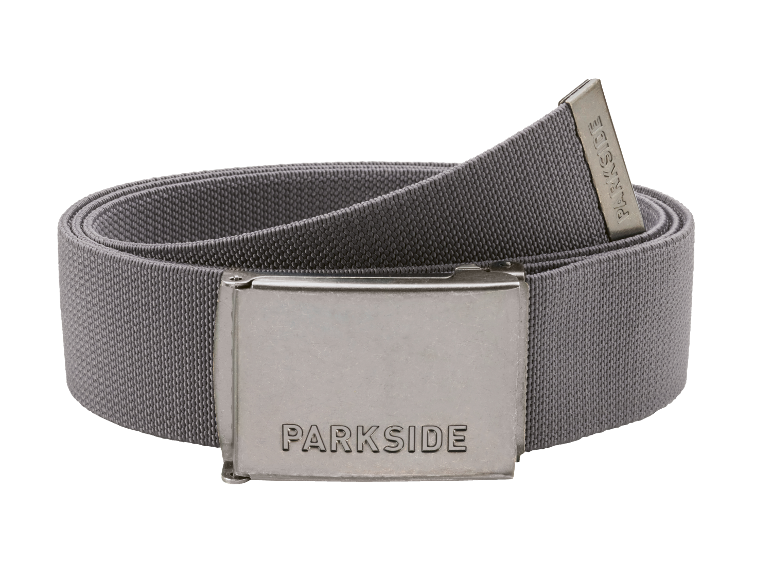 Grijze Parkside riem met metalen gesp.