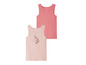 Twee meisjes tanktops, één met eenhoorn print