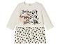Wit jurkje met Minnie Mouse print en zwarte stippen.