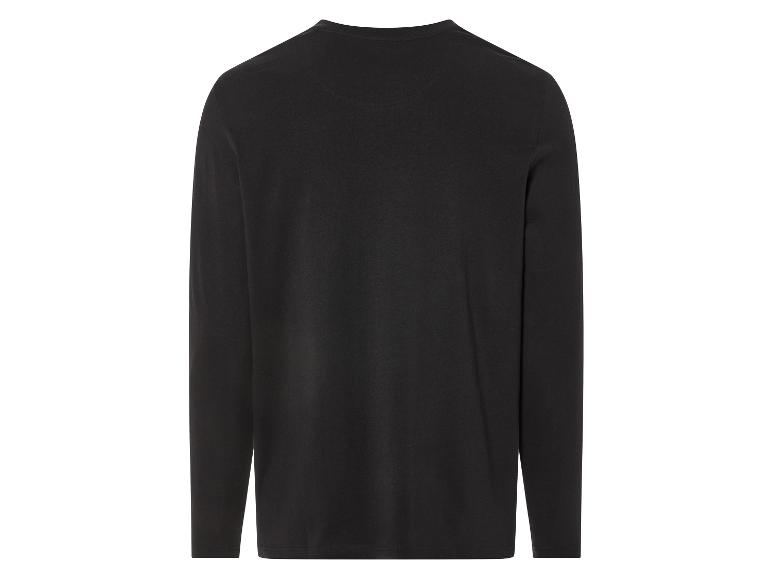 Zwart langarm T-shirt voor heren.