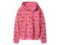 Roze hoodie met patroon van teckels in kerstkleding.