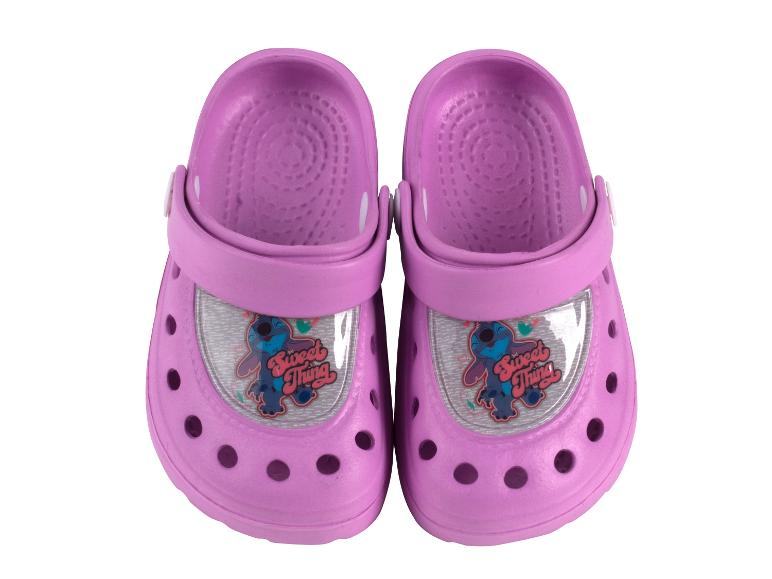 Lila kinderklompen met Stitch "Sweet Thing" print.