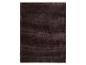 Donkerbruin rechthoekig corduroy vloerkleed met horizontale ribbels