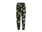 Zwarte Halloween-joggingbroek voor kinderen met glow-in-the-dark spoken, schedels, botten en spinnenwebben.