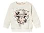Een witte trui met lange mouwen met Mickey Mouse en Minnie Mouse print.