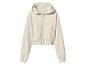 Beige hoodie met rits