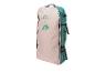 Beige en groene draagtas met logo's en riemen