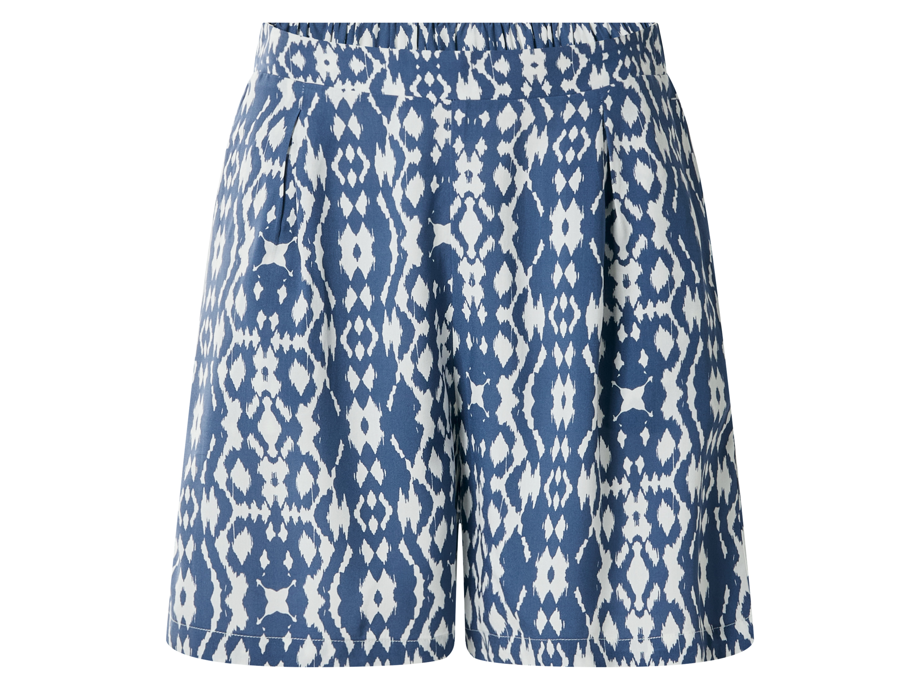 ESMARA Dames shorts - hoge taille (Blauw, L (44-46))