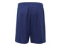 Een donkerblauwe trainingsbroek met een elastische tailleband.