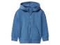 Blauwe kinderhoodie met rits